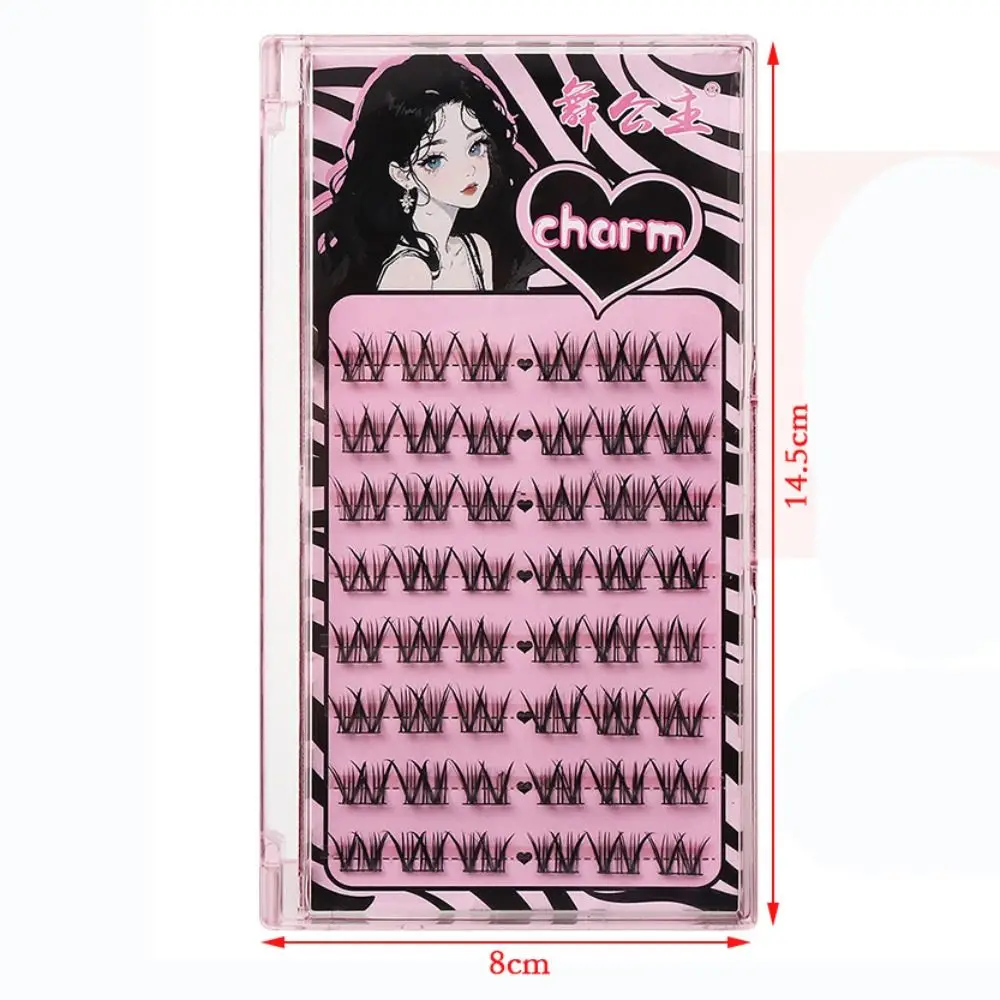 Trwałe, bezklejowe sztuczne rzęsy segmentowe wielokrotnego użytku, pojedyncze rzęsy naturalne DIY, rzęsy anime.