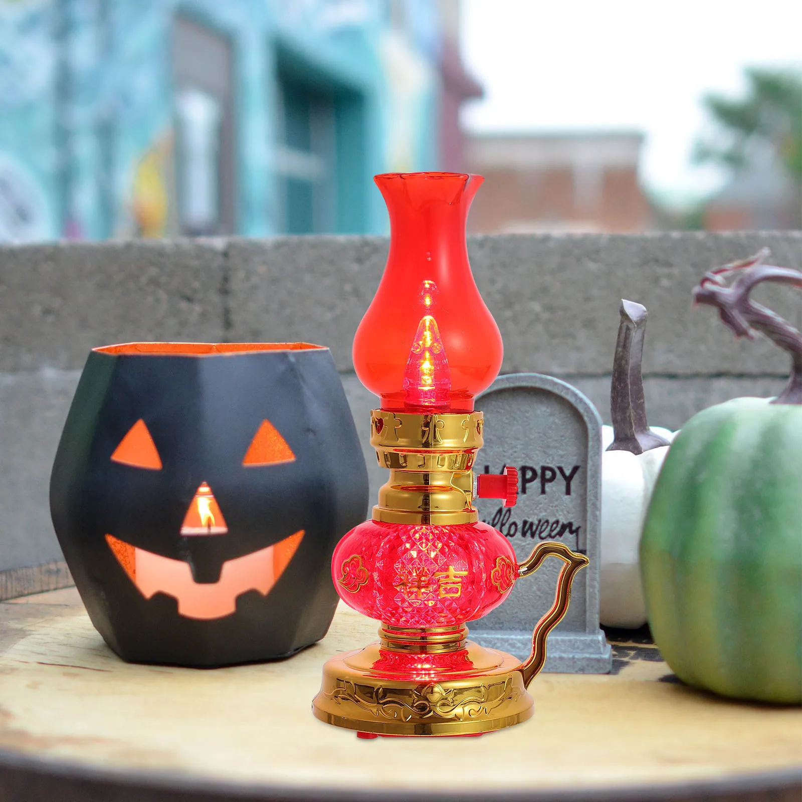 قابلة للشحن الكهربائية للمنزل معبد ديكور ضوء ديني نعمة مصباح ديكور بوذا مصباح البوذية