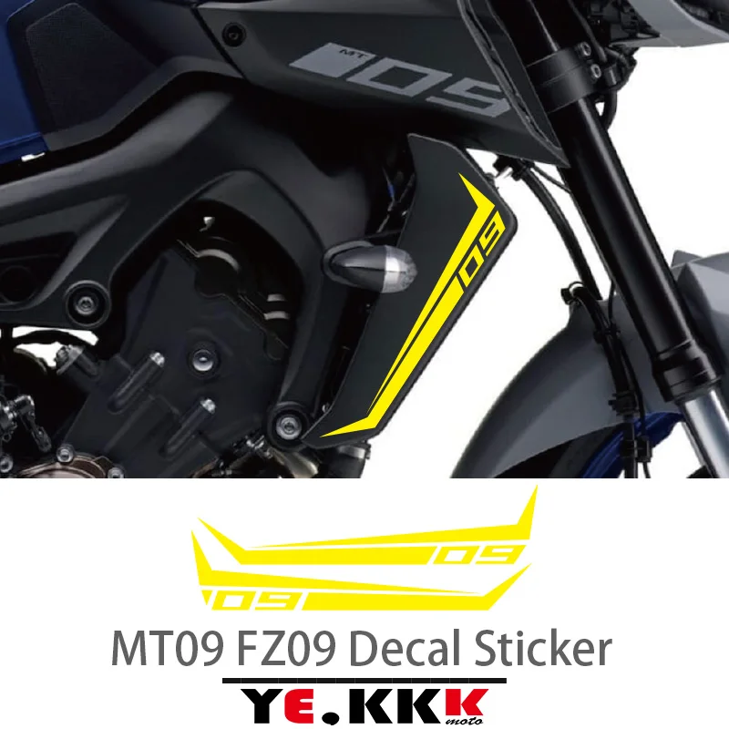 

MT-09 Fairing Sticker Decals Hollow Reflective Radiator Rad Guard Decal Sticker Multiple Colours Available For YAMAHA MT09