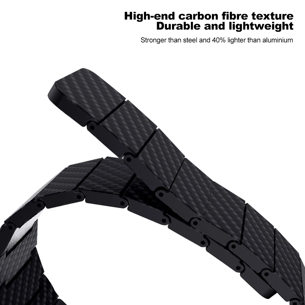 Magnetic Carbon Fiber Strap For Samsung Watch 6 5 4 5Pro 45mm 40 44mm No Gaps Bracelet Galaxy Watch 4/6Classic 43mm 47mm 42 46mm