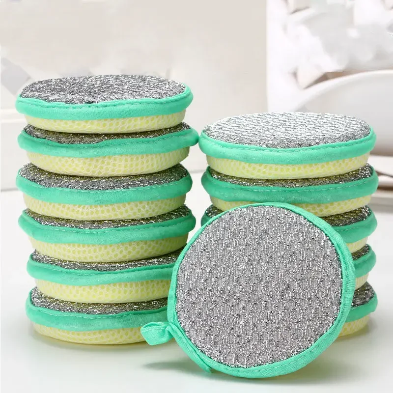 5/10Pcs Double Side Dishwashing Sponge Dish Washing Brush Pan Pot Dish Wash Sponges Household Cleaning Kitchen Tools