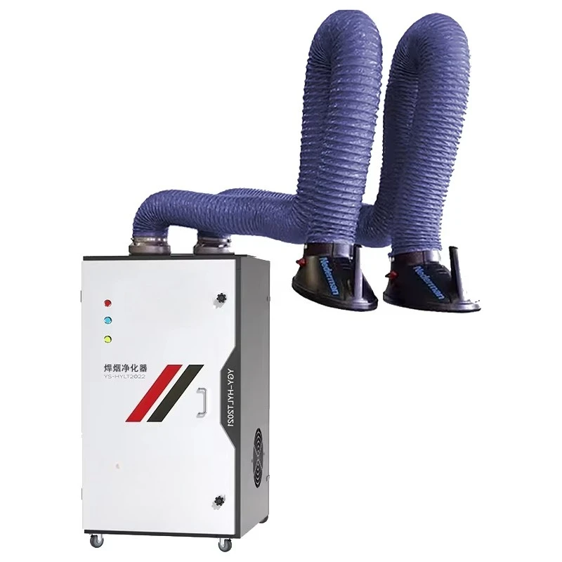 

New Factory Industrial Mobile Portable Dust Collector 99.9% Filter Efficiency 2000 M/h Airflow 2.2kW Power for Welding Fume