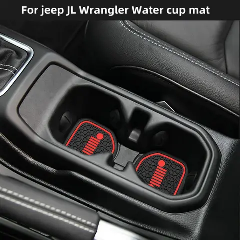Jeep New JL Wrangler 워터 코스터 특수 슬롯 미끄럼 방지 워터 컵 매트 용 자동차 인테리어 액세서리