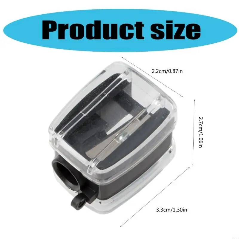 D0UA Makeup Pencil Sharener Syster Doper Sharer с прозрачной крышкой и промывкой щеткой для карандашей для бровей для губ для