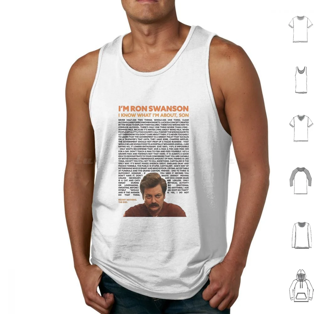 Ron Swanson Quotes Design Tank Tops Vest Sleeveless Ron Swanson Quotes Design Parks And Recreation Parks And Rec Leslie Knope