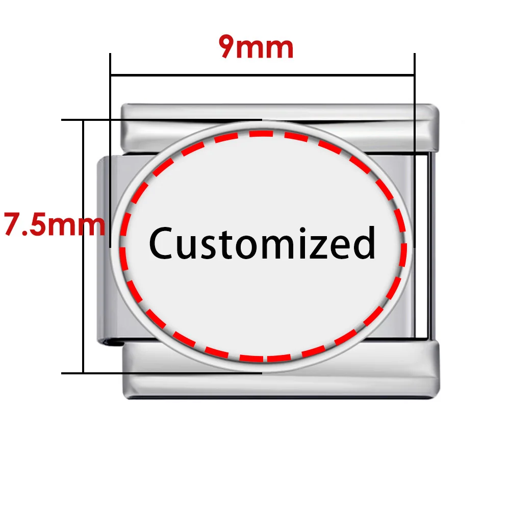 Trendy Creative Picture Colorful Customization Charms Italian Links Fit 9mm Beads DIY Stainless Steel Making Jewelry Women Men image 3