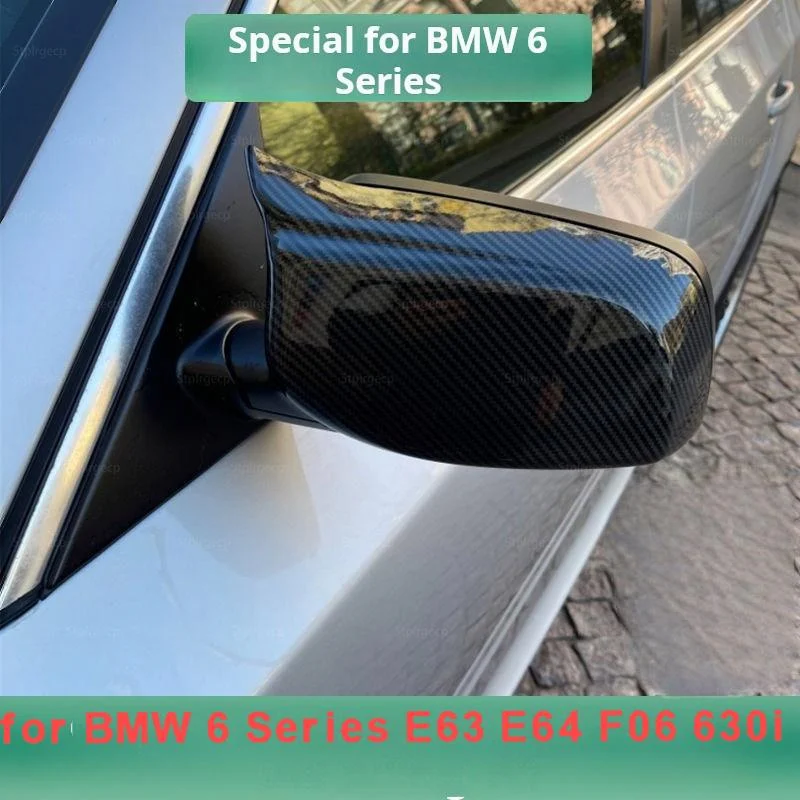 

for BMW 6 Series E63 E64 F06 630i modified carbon fiber bright black M horn mirror shell bull ear cover auto accessories