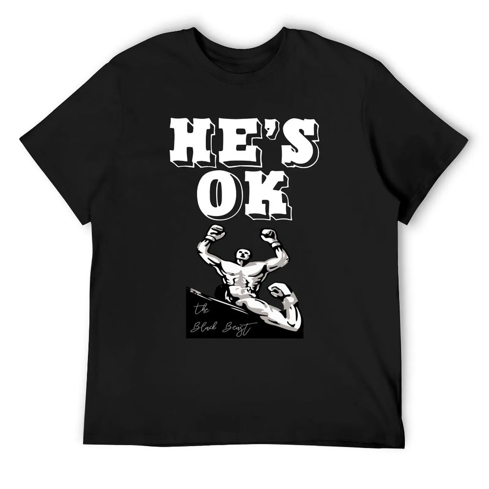 He's Ok, Derrick Lewis T-Shirt street wear vintage oversized oversizeds slim fit t shirts for men