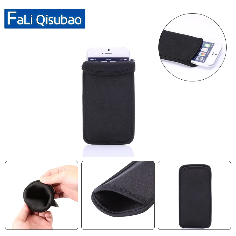 Universal Phone Bag For iPhone 15 14 13 12 11Pro Max XR XS Samsung Xiaomi Smart phone Shockproof Cover Neoprene Protective Case