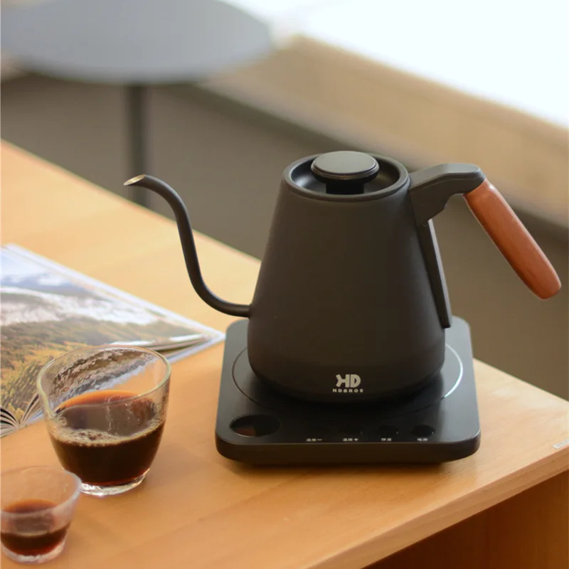 800ml Gooseneck Electric Kettle Hand Brew Coffee Pot Smart Teapot Household Thermo Pot Temperature-Control Heating Water Bottle