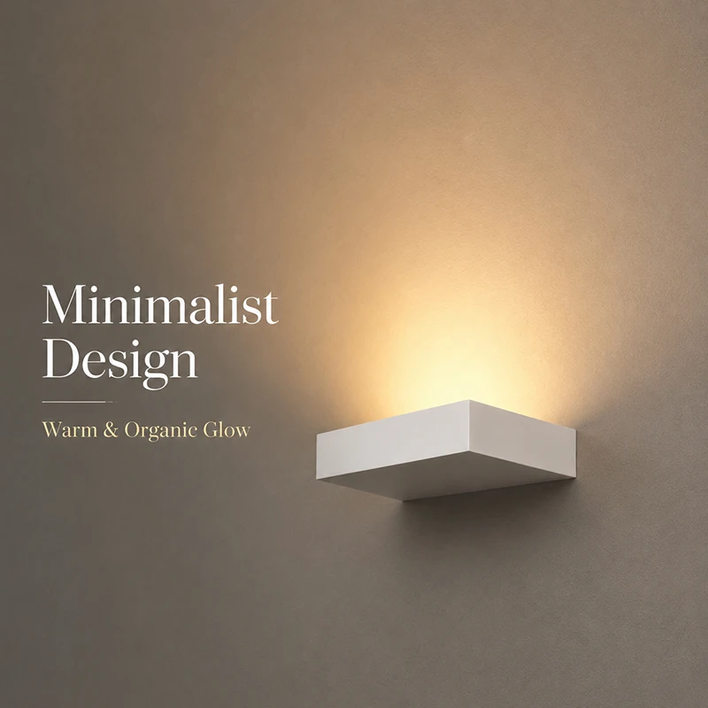 Minimalist Modern Square Matte White Aluminum LED Wall Sconce Hardwired AC85-265V  Indoor Bedside Hallway Up/Down Beam Lamp