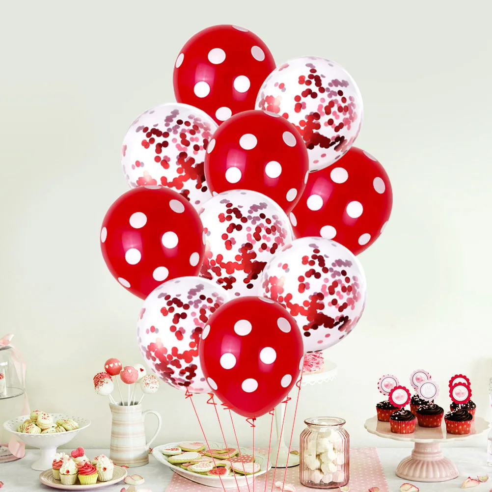 

10Pcs Dots Balloon Shining Latex Balloons Party Festival Decor Reusable Stick Wall Window Door Fun Dots Balloon