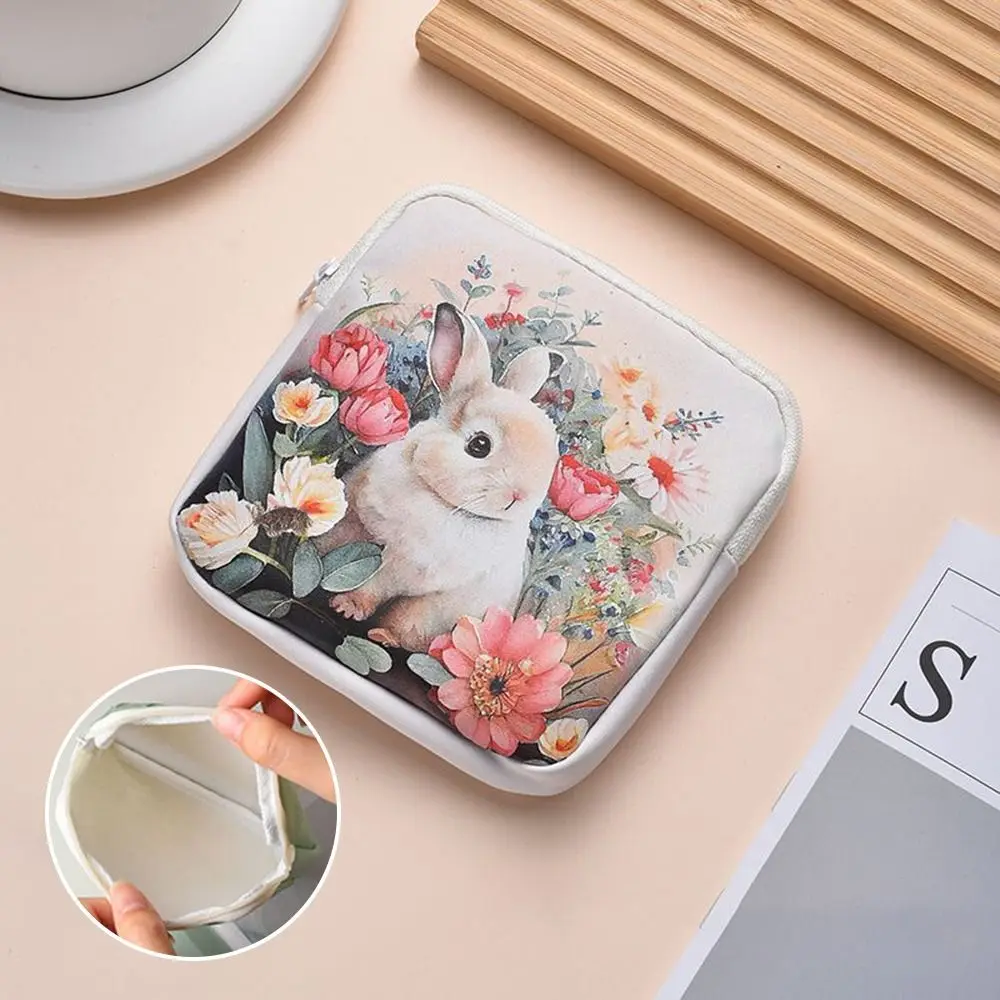 

Portable PU Sanitary Pads Bag Large Capacity Multipurpose Coin Purse Cosmetic Bag