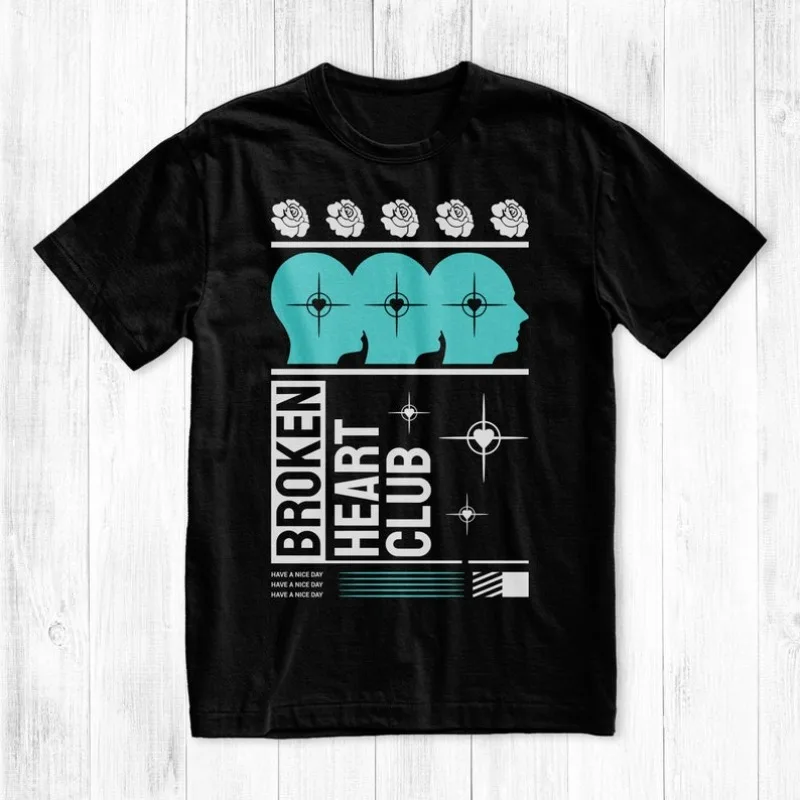 

00013276#A-Broken Hearts Club T-Shirt, Graphic Tee