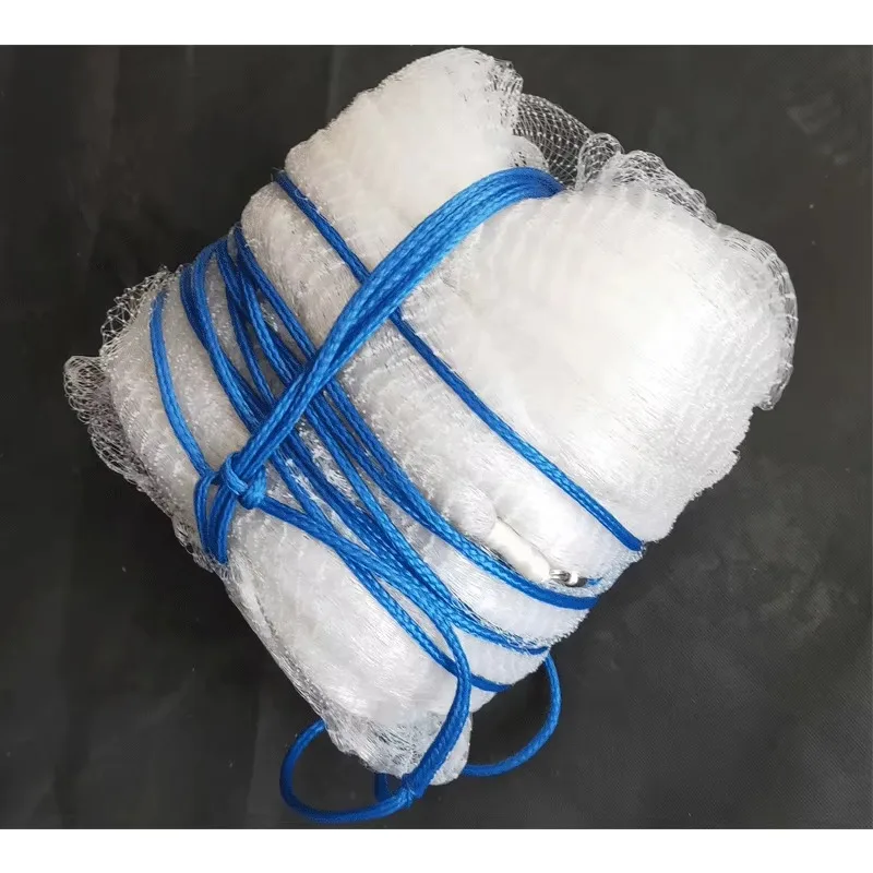 

Рыболовная сеть-парашют 8 футов, ячейка 3/8 дюйма, традиционная ручная закидная сеть для рыбалки