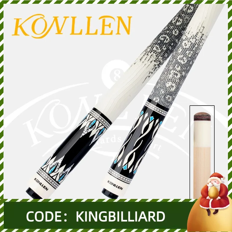 

KONLLEN Wild Dragon Pool Cue with 10.5mm/11.5mm/12.5mm Leather Wrap Handle Stick and Maple Shaft Kit for Billiard Cue Stick