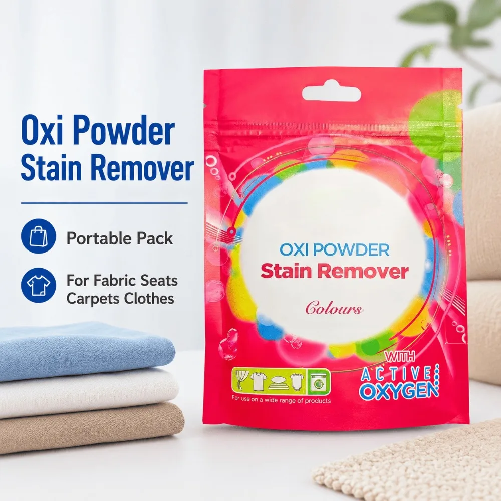 Color Bleach Powder For Car Interior Fabric Seat Carpet Stain Remover Laundry Cleaning Powder Portable Auto Care Home Cleaner