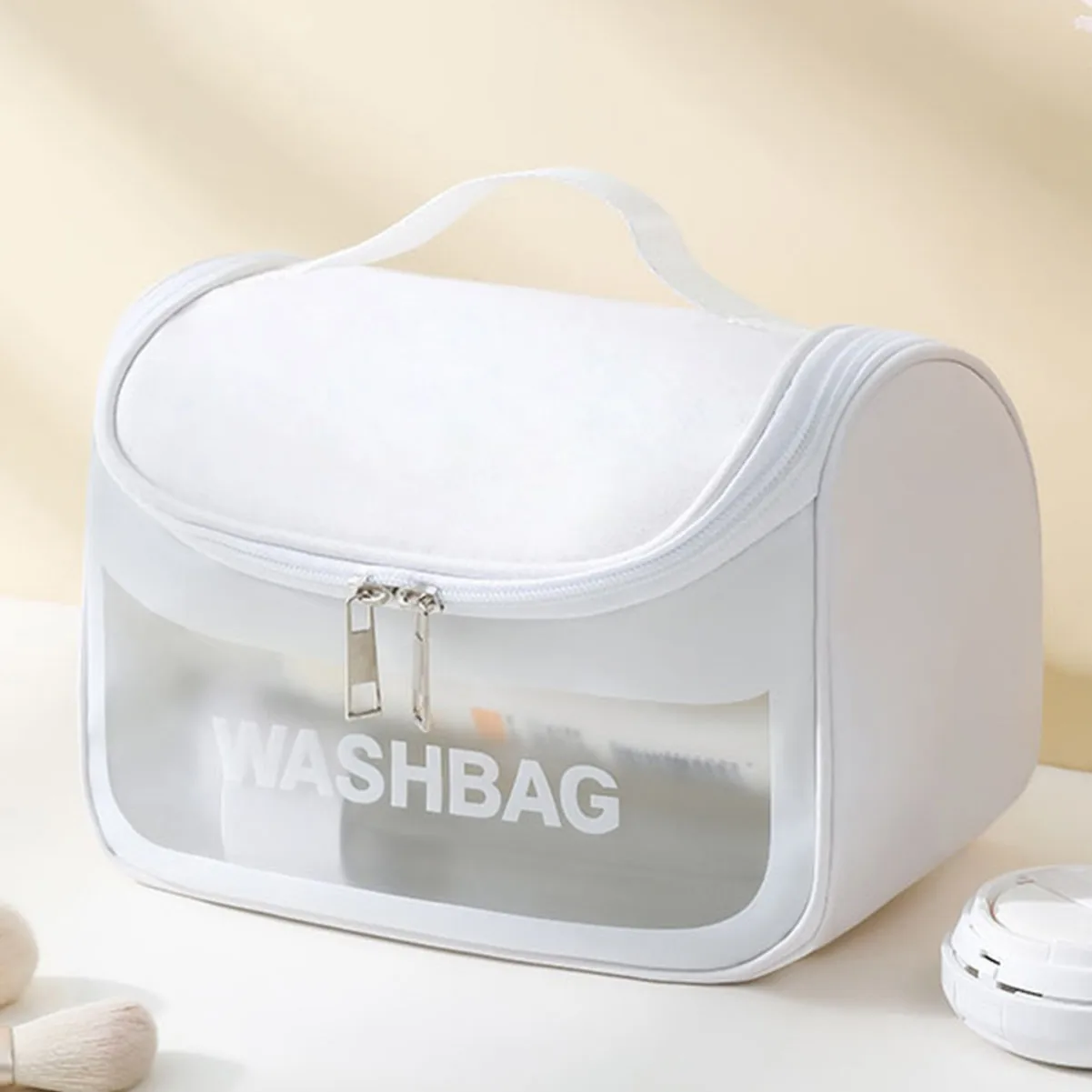 Tragbare Reise-Multifunktions-Kosmetiktaschen für Damen, Kulturbeutel, wasserdichte Schwimmtasche, Make-up-Aufbewahrungstasche, großes Fassungsvermögen – Detail 2