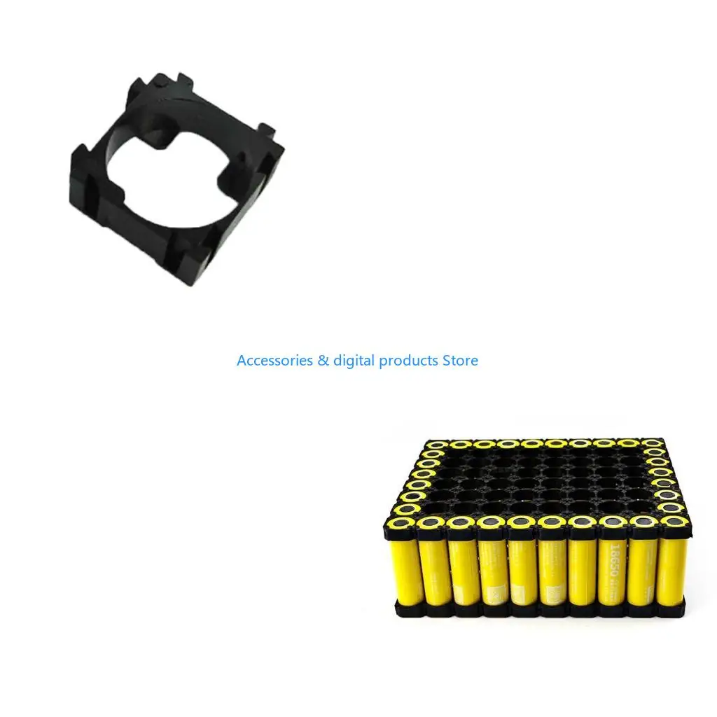 77JD 10Pack 18650 Battery Holder Bracket Cell Safety Anti Vibration Plastic Cylindrical Brackets For 18650 Lithium Batteries