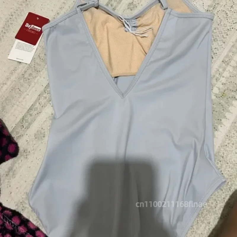 발레 댄스 드레스 체조 드레스 여성 성인 예술 시험용 스트랩 하이 힙 바디 드레스 허리 보정 스트랩 가슴 패드 포함