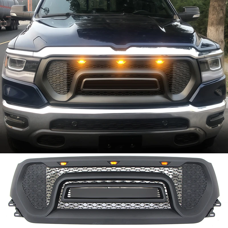 

Auto Parts for DODGE RAM1500 2019-2021 grill with led lights front bumper grille modification accessories decoration
