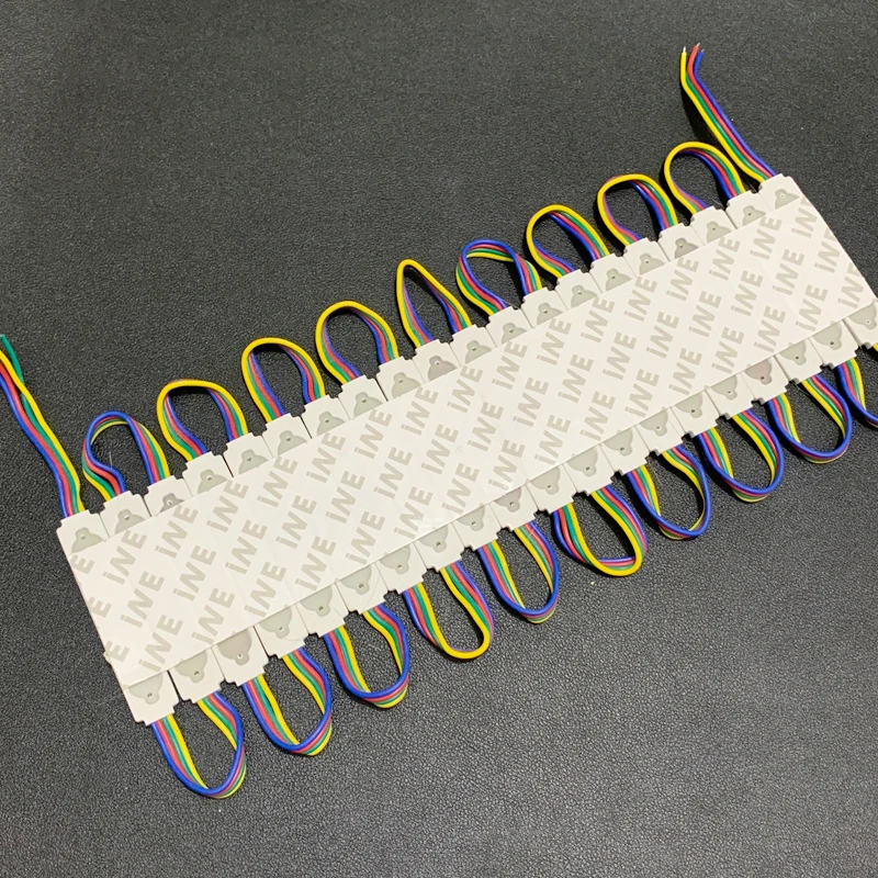 100 pçs/lote SMD 5050 Chip 3 LED Módulo de LED de Injeção 12V Com lente À Prova D' Água IP68 1.5W RGB LED Sinal Shop Sanner Canal Letters