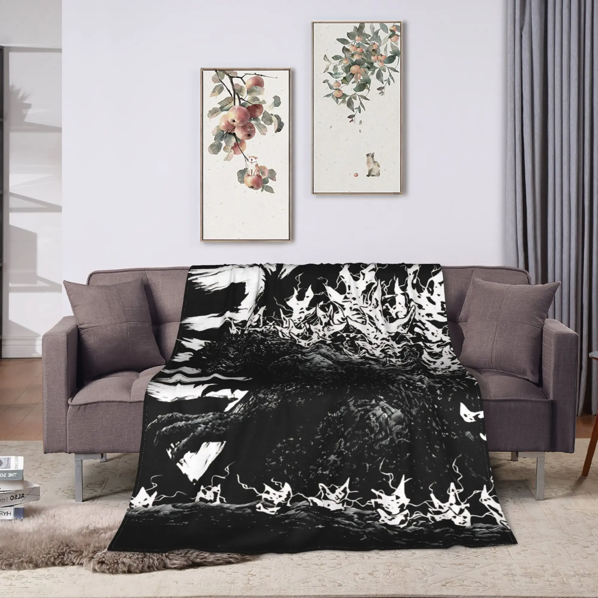 Gojira Millenium godzilla 2000 minus Flannel Blanket  Soft Warm Throw Blanket for Couch Chair Camping Bedspread Sofa Bed Cover