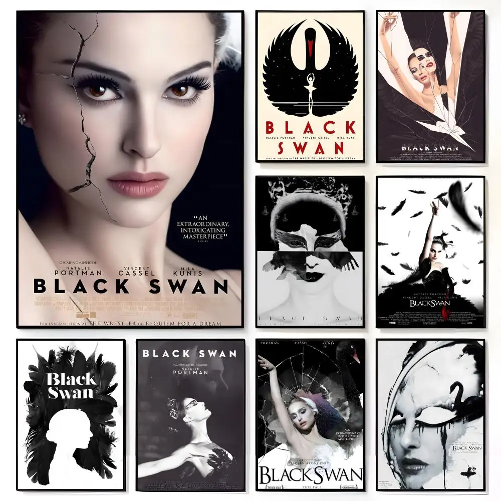 Psychological Intense Dramatic Movie B-Black S-Swan Poster American Film Mural Home Childrens Room Wall Decor Print
