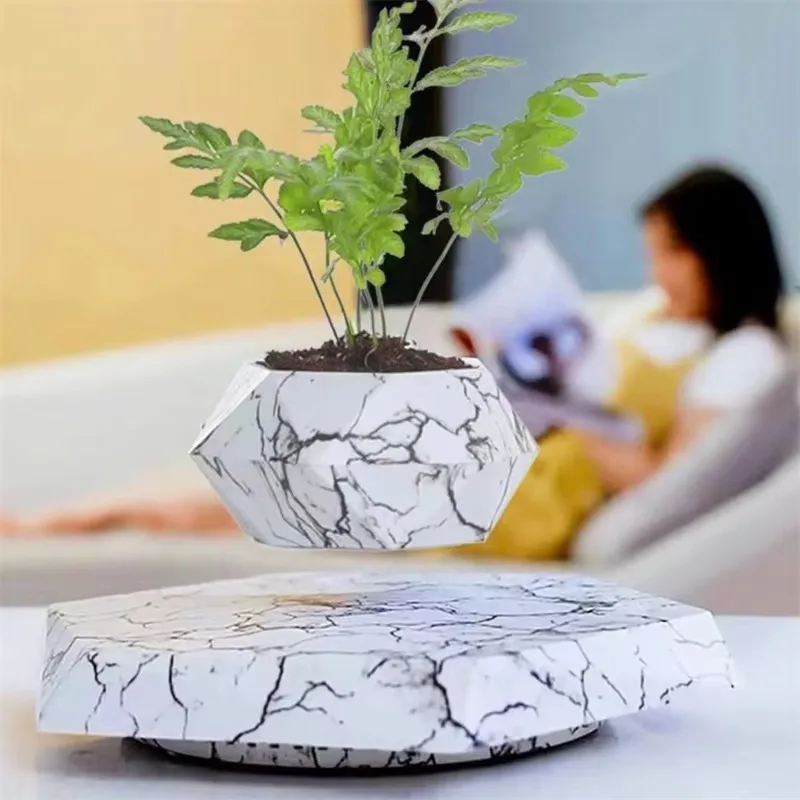 Floating Suspended Planter Pot, Modern Desktop Plant Holder, Creative Home Office Decor Ornament, Nice Gift