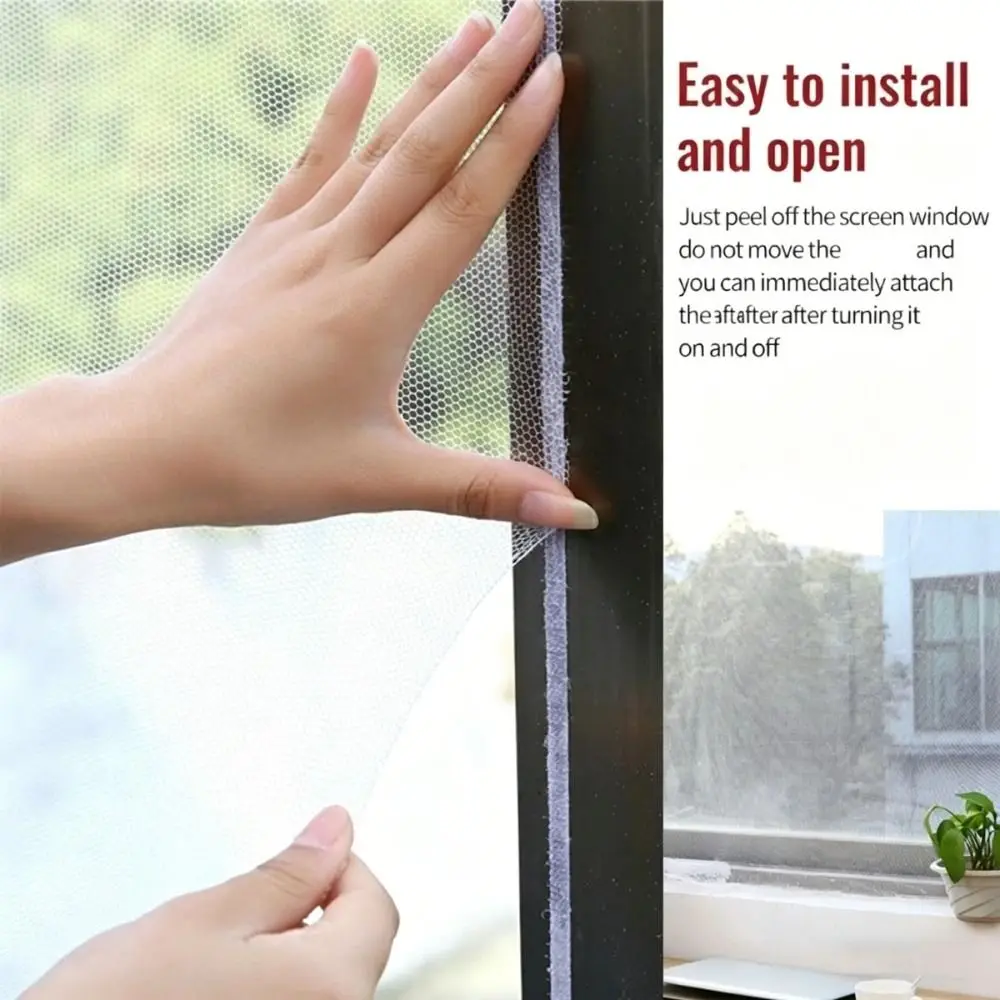 Easy Install Mesh Mosquito Net Self-Adhesive DIY Window Net Bug Net Windows