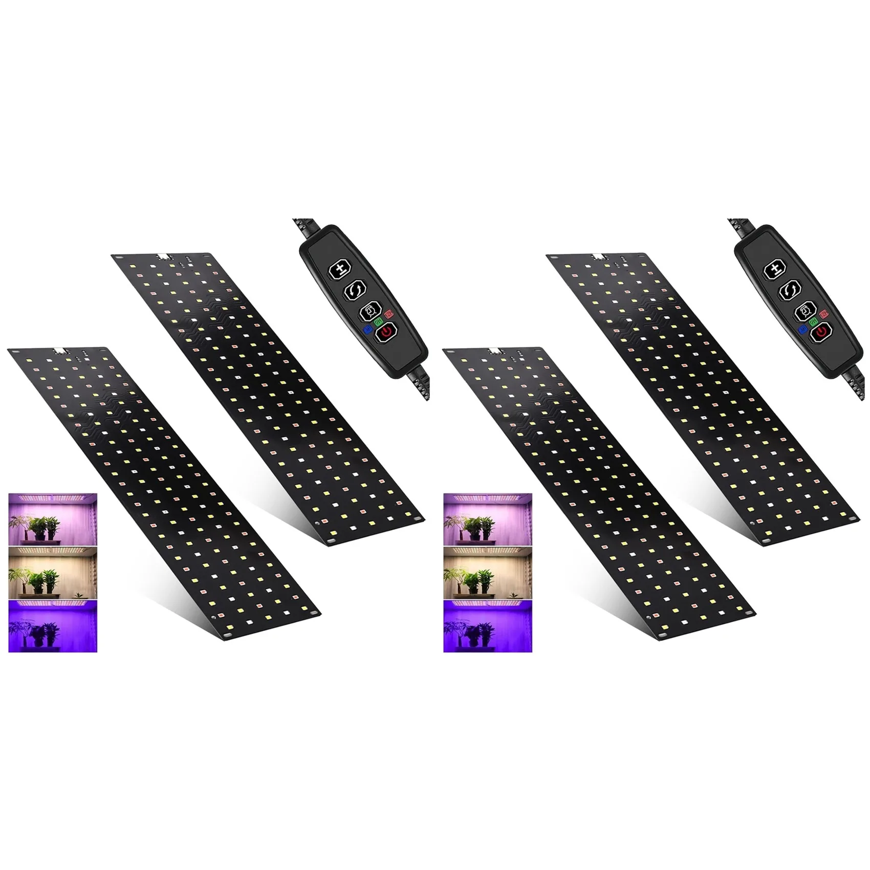 A47U 4 Plant Lamp LED Full Spectrum With 3 Light Modes, Plant Light For Indoor Plants, Grow Light With Timer EU Plug