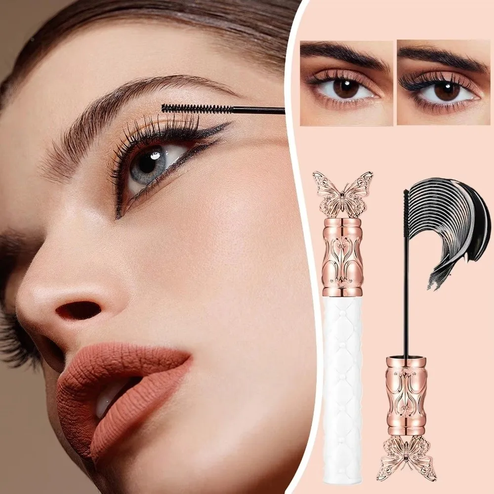 Long Lasting Black Mascara Waterproof ​​Smudge-Proof​​ Curling Mascara Quick Drying Sweat-proof Eye Beauty Tool for Women