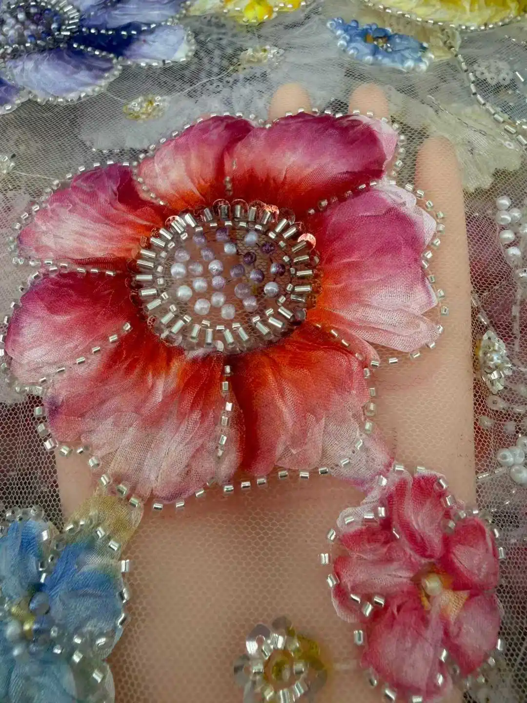 

5 ярдов высококачественного африканского кружева с бисером для жениха, роскошная ткань из французского тюля с пайетками, новая вечерняя ткань для женских платьев