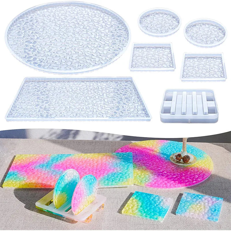 Epoxy Resin Decorations HAILANG with Diamond Teacup Mat round Square Coaster Silicone Mold