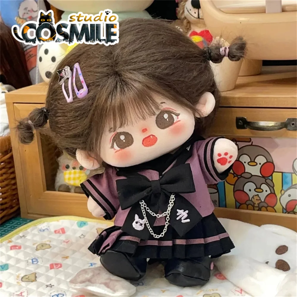 Kpop Popular Genki Idol Star JK Uniform Dress Skirt Costume Stuffed Plushie 20cm 30cm Plush Doll Clothes Clothing