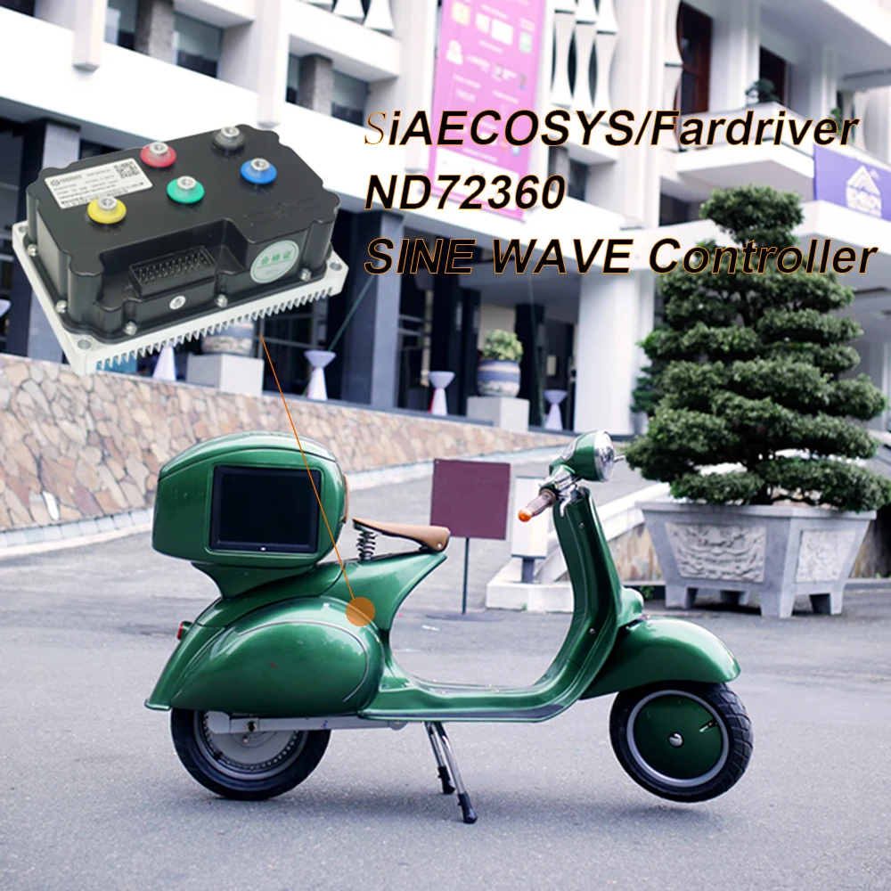 Fardriver Controller ND72360 with Heat Sink 72V 360A 3-4 kW High Power Electric Motorcycle Scooter Ebike Controller SiAECOSYS