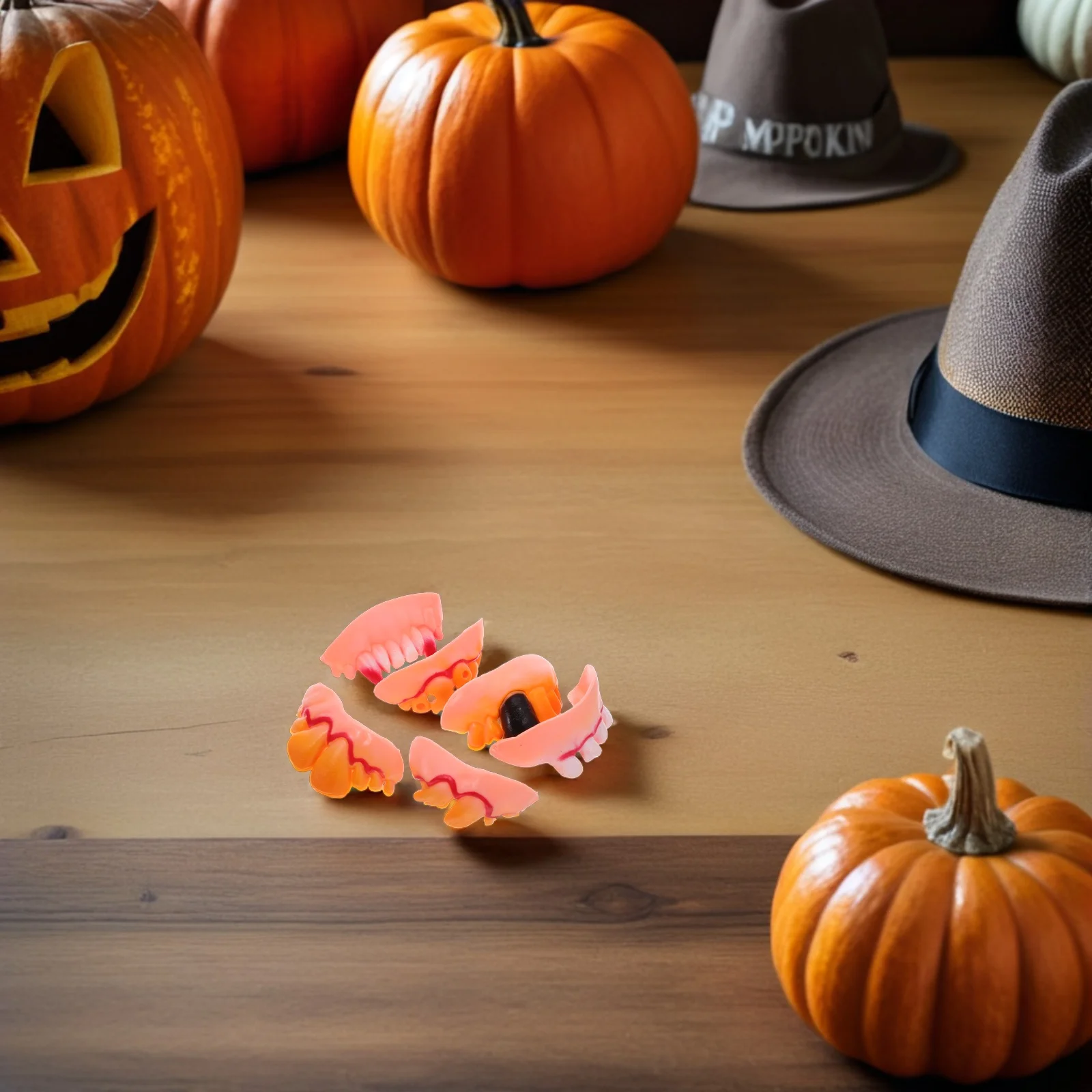 5 قطعة الأسنان وهمية مضحك أحمق الاصطناعي كاذبة الأسنان الدعامة لجميع القديسين عيد الفصح حفلة تنكرية مخيف الإكسسوارات الجدة الكمامة هدية #4