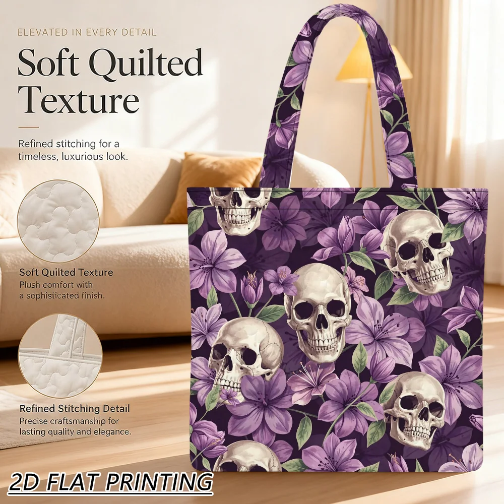 1pc  Quilted Women'S Shoulder Bag, Fine Craft For Grocery And Halloween Holiday Gifts, Daily