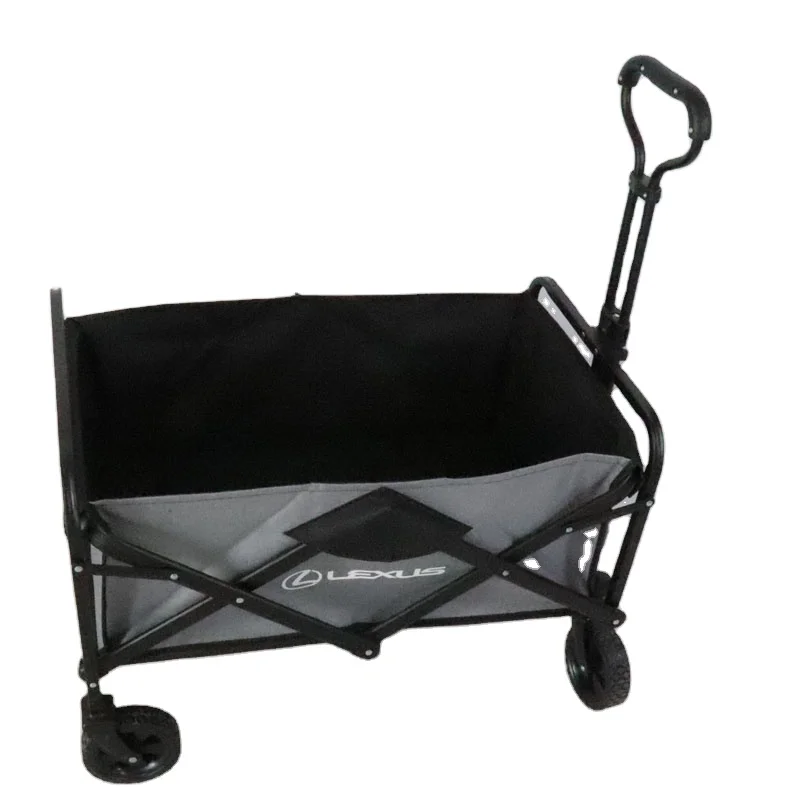 

4 Wheels Wholesale Custom Outdoor Folding Collapsible Park Wagon Cart Picnic Wagon Camping Trolley for Park & Camp