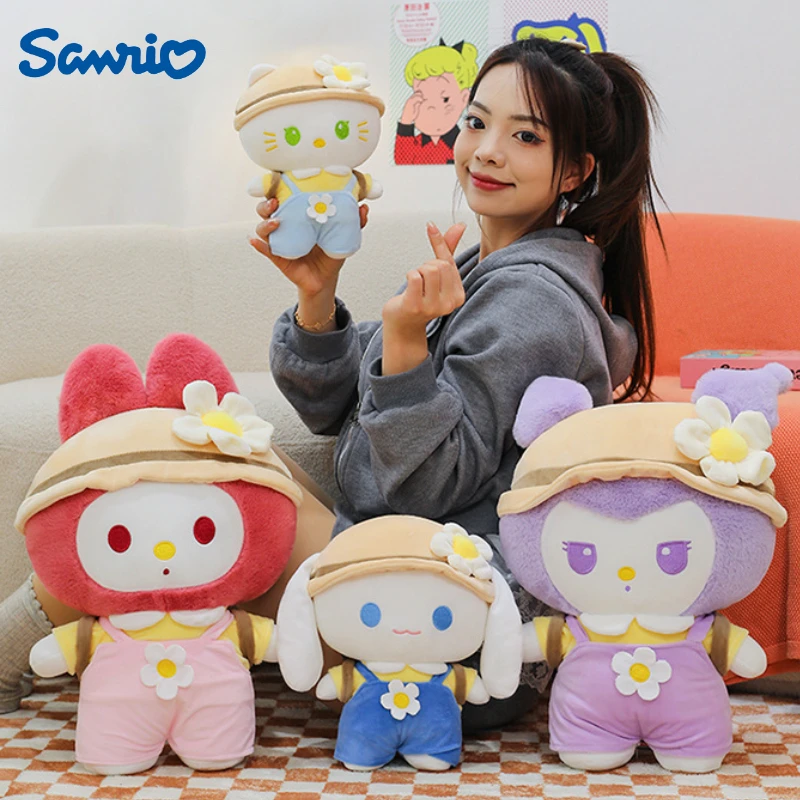 

25/30/45 см Sanrio весенняя прогулка Hello Kitty плюшевые игрушки Kuromi мультфильм кавайная удобная мягкая кукла детские игрушки подарок