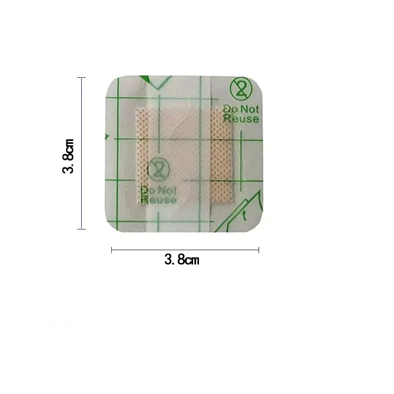 50개/세트 38*38mm 투명 밴드 에이드 응급처치 스트립 패치 접착 밴드 방수 플라스터 응급 생존 테이프
