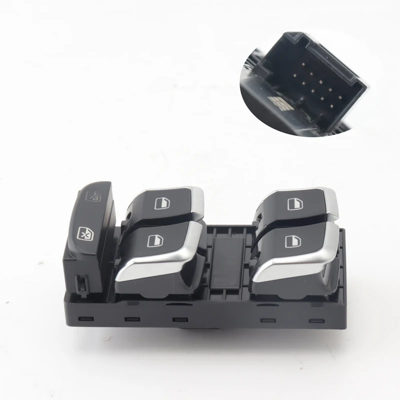 Front Left Power Window Master Control Panel Assembly, OE Reference 8KD959855A 8KD959851A 8K0959851F, Replacement Switch For Aud