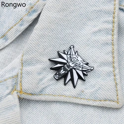 Wizard 3 Wilde Jagd Wolf Kopf Emaille Brosche Pin Persönlichkeit Stattlichen Revers Pin Schmuck herren Spiel Cosplay Abzeichen Zubehör