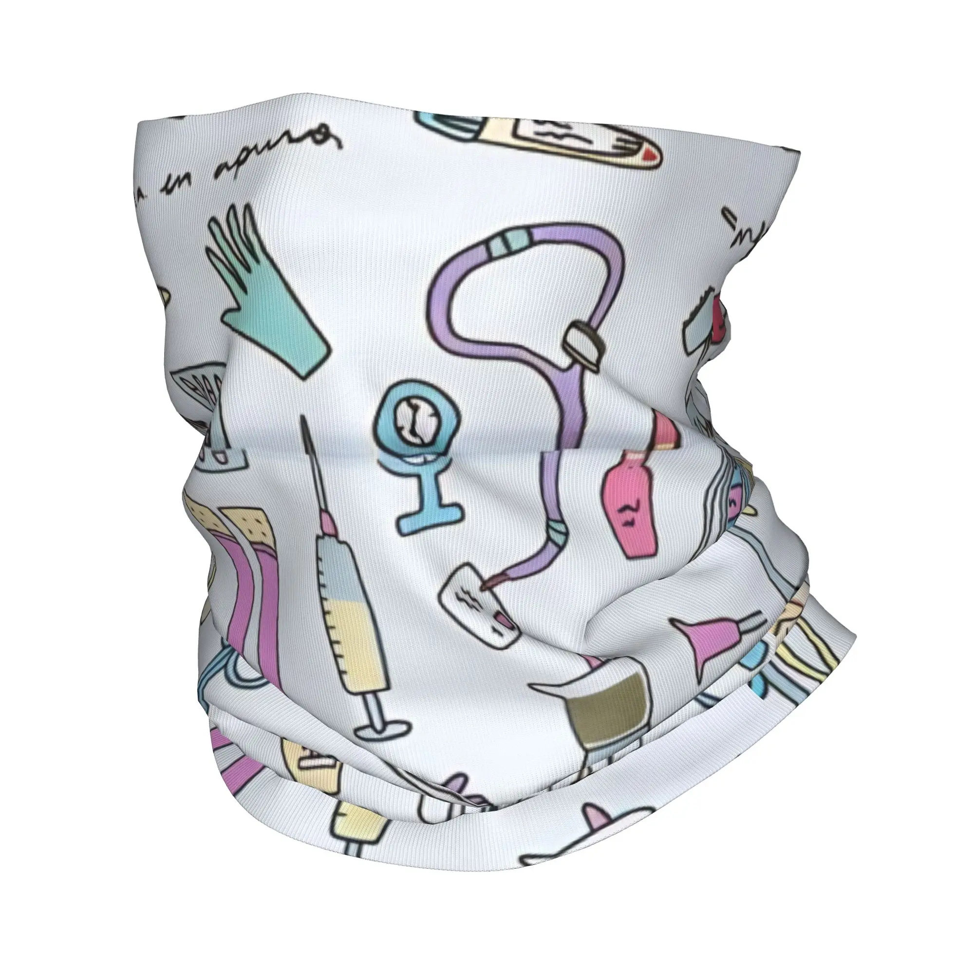 Enfermera En Apuros Doctor Nurse Medicine Bandana Neck Warmer Men Women Winter Ski Tube Scarf Gaiter  Face Cover