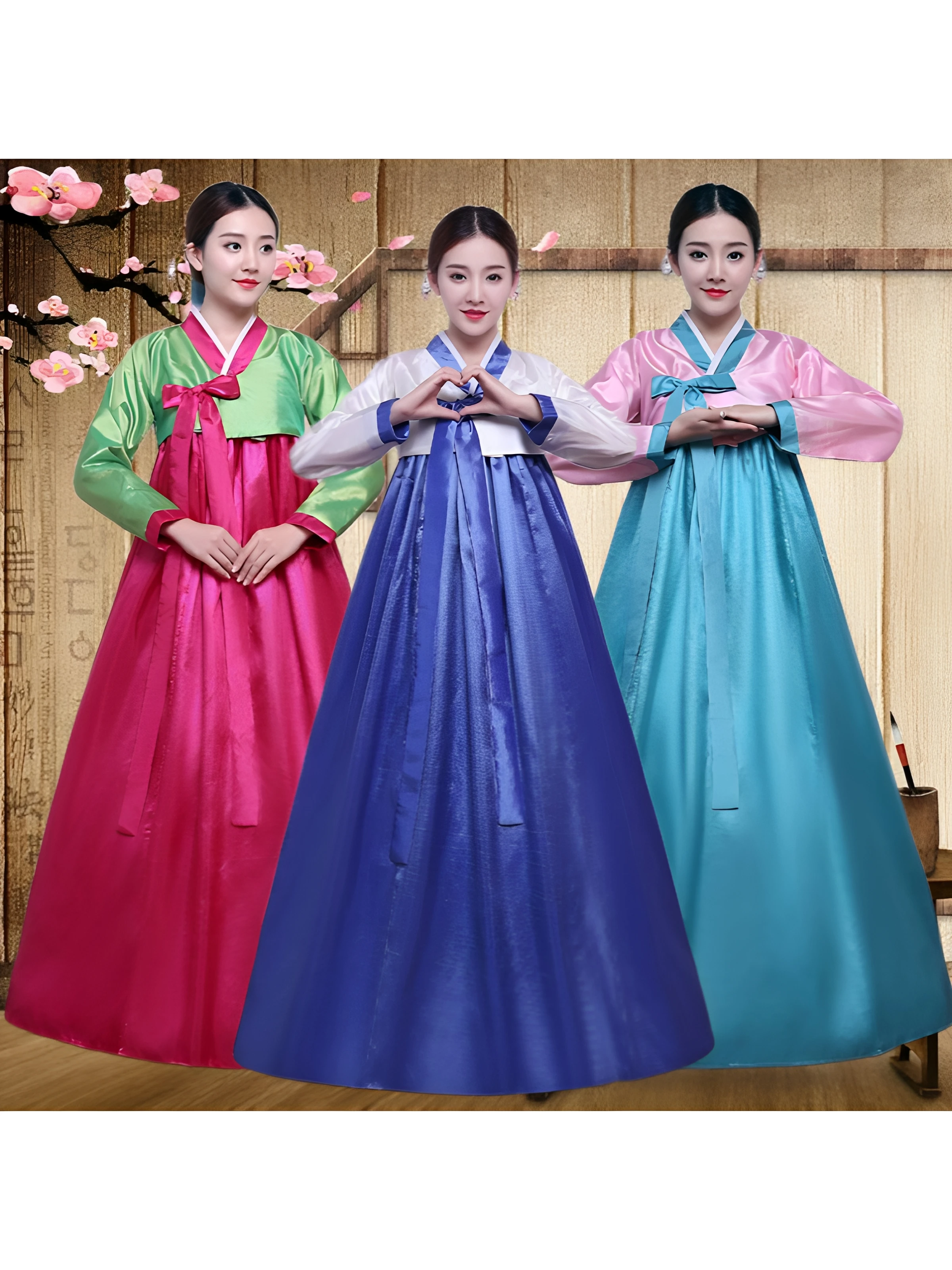 Traditional Korean Court Costume Women's Ethnic Hanbok Dance Performance Clothes Long Jin New Arrival Adult Size