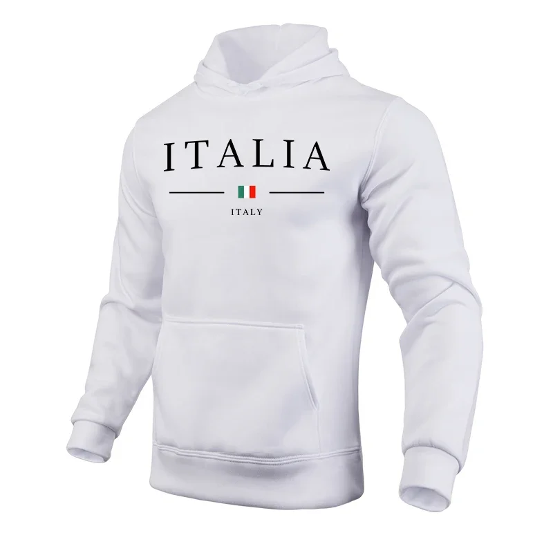 Italy Fashion Hoodies for Men High Quality Hooded Long Sleevd Sweatshirts All Season Daily Casual Sports Pullover Fitness Top