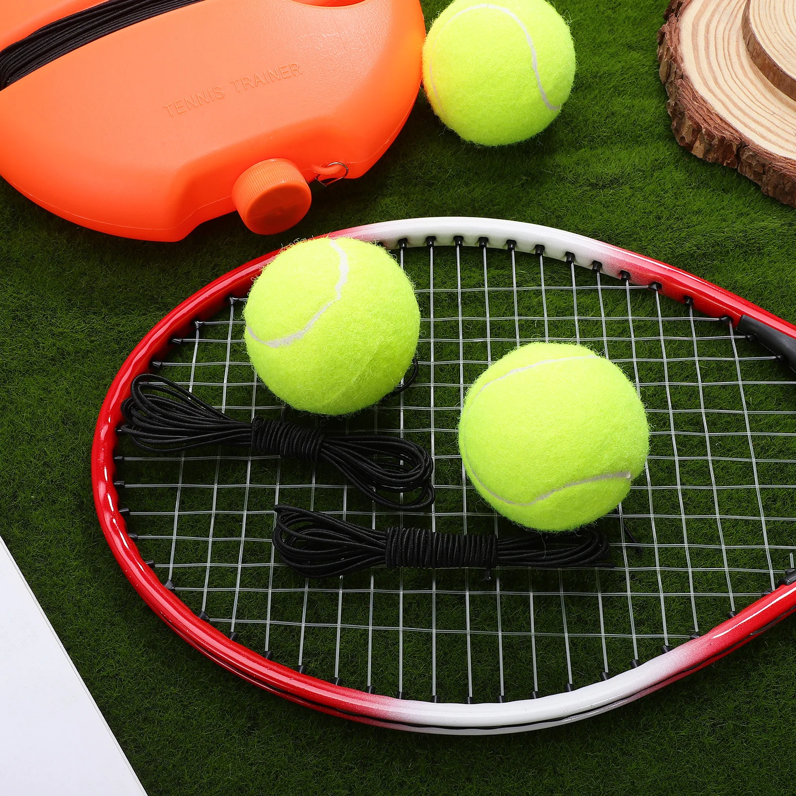 

1 Set Tennis Practice Equipment Solo Training With Rebound Ball Portable Trainer Aid For Beginners Single Player Use Tennis Solo