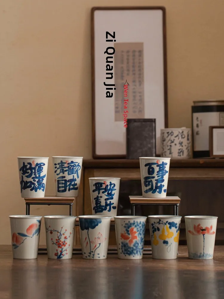 

Большая чашка для чая Capaci с ручной росписью, цветная подглазурная чашка Coca-Cola JOJOS L PD, фиолетовая весенняя чашка для воды Cerc для взрослых