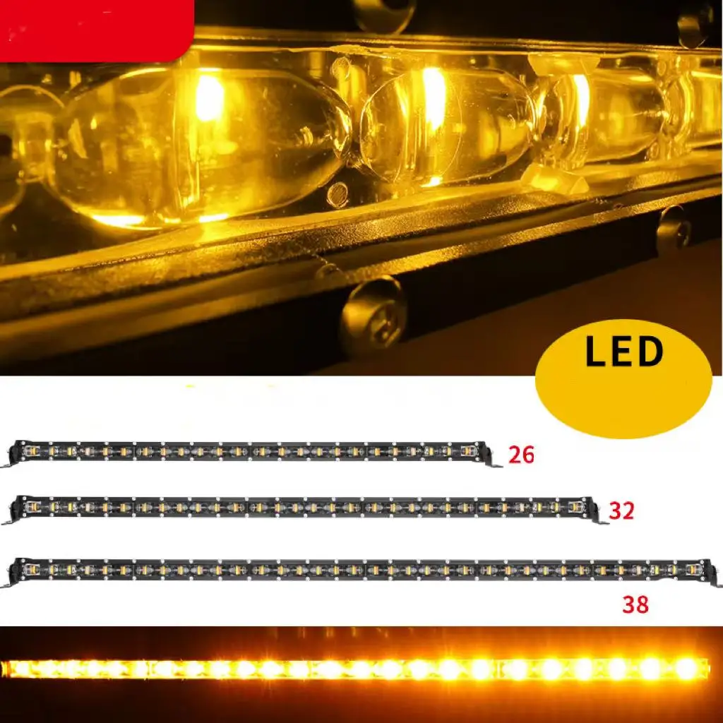 

HAOLIDE 38” 12D Тонкая автомобильная светодиодная панель 3000K Желтые противотуманные фары 360W Точечный рабочий прожектор для грузовика 4x4 Лодка SUV Offroad