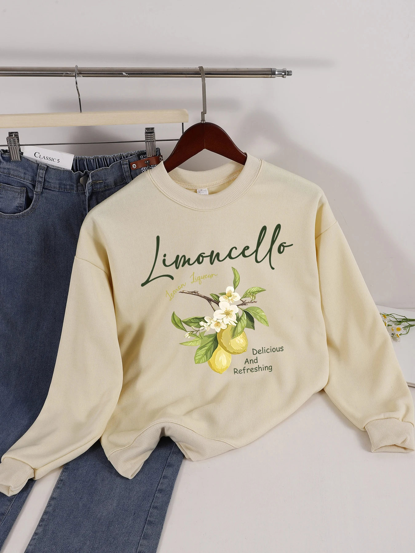 

Лимонная виолончель, вкусные освежающие принты, уличная одежда унисекс, повседневная мягкая толстовка с капюшоном, осенне-зимняя толстовка, модные базовые пуловеры